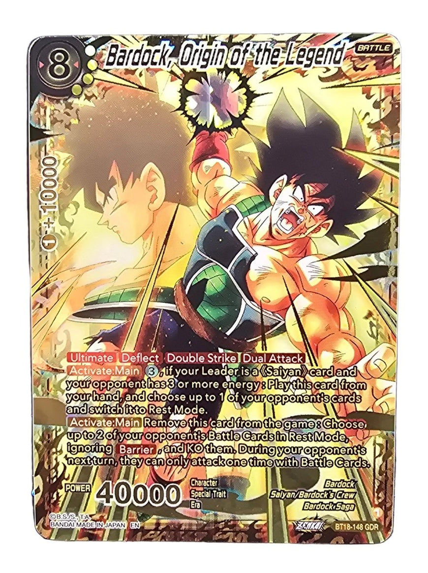 bardock god rare card DRAGON BALL SUPER DIVERS SDV3-043 GDR Carta Dragon Ball Bardock God