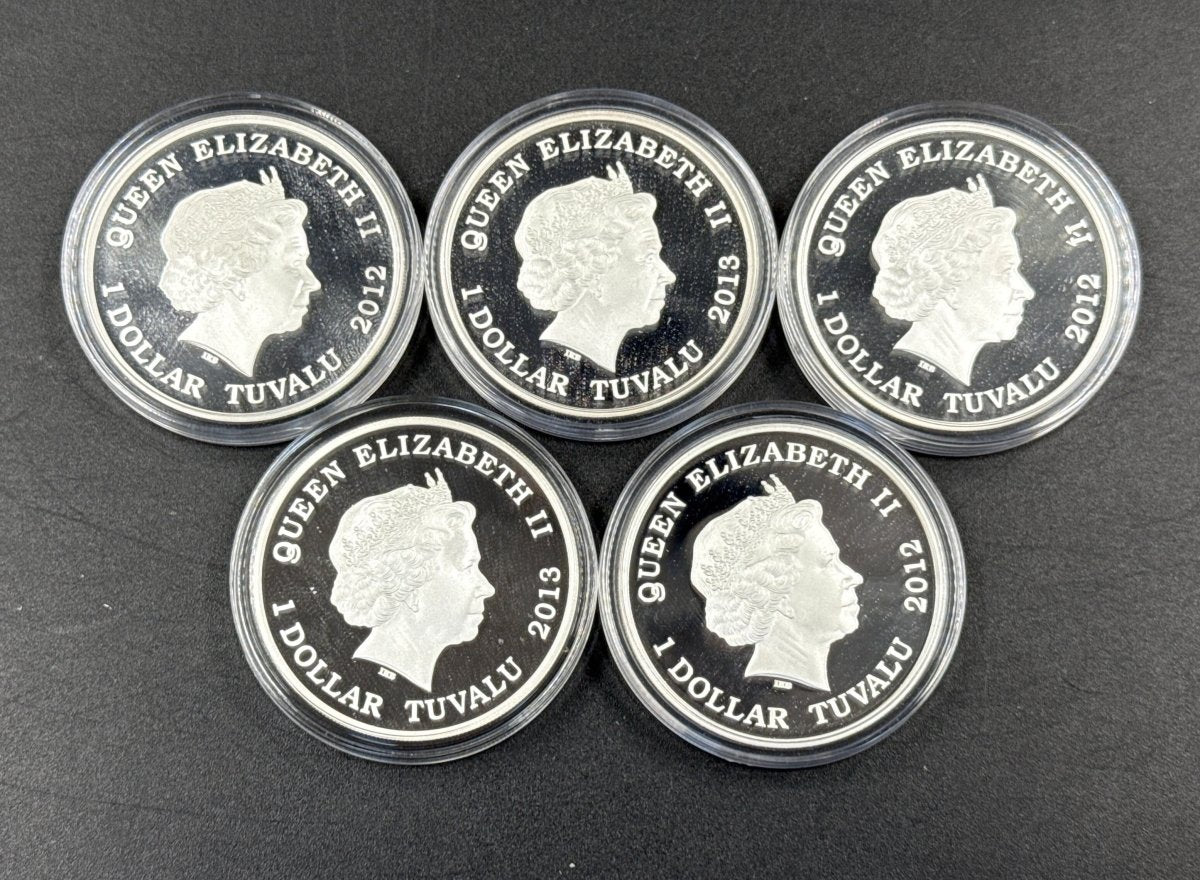 Dragons of Legend - Silver Proof - 5 Coin Set - 2012-2013 - Mega Cash Sydney