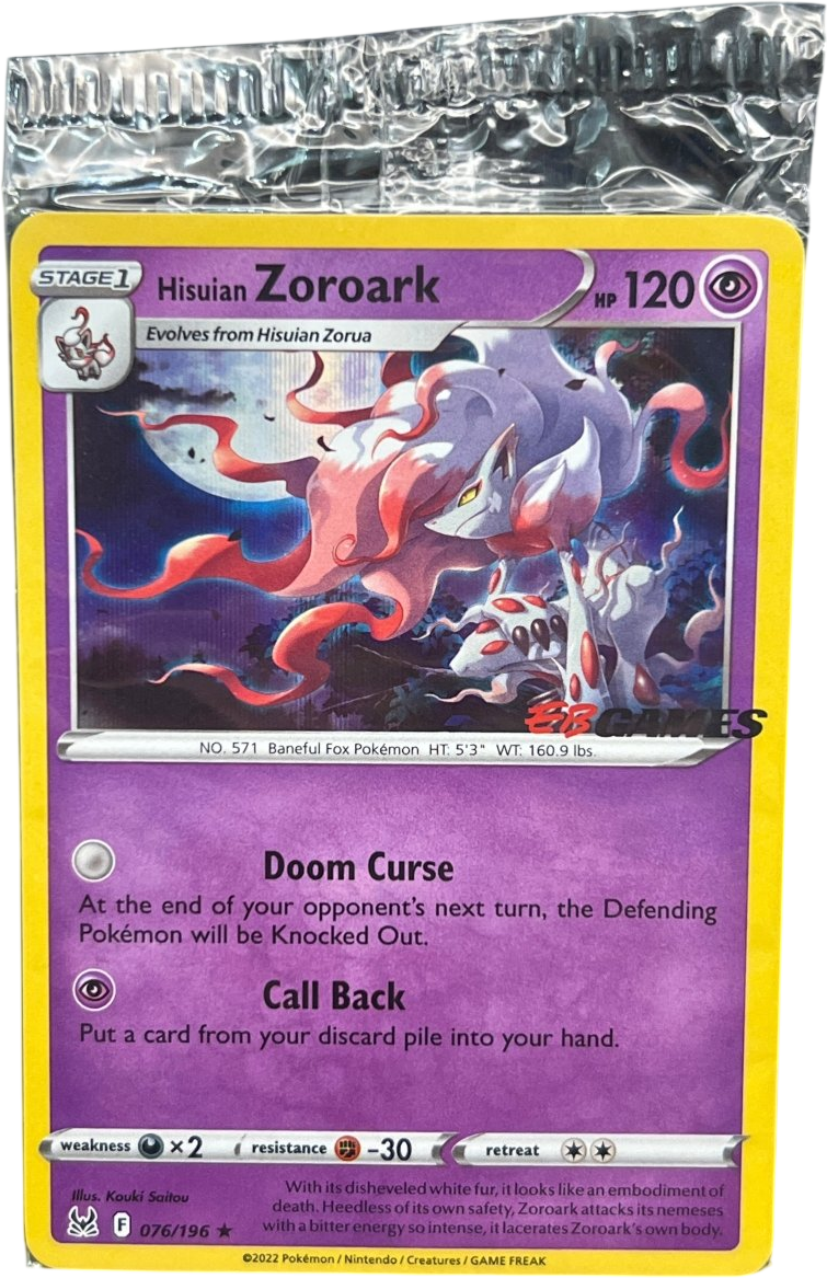 EB GAMES Hisuian Zoroark 076/196 Lost Origin - Mega Cash Sydney