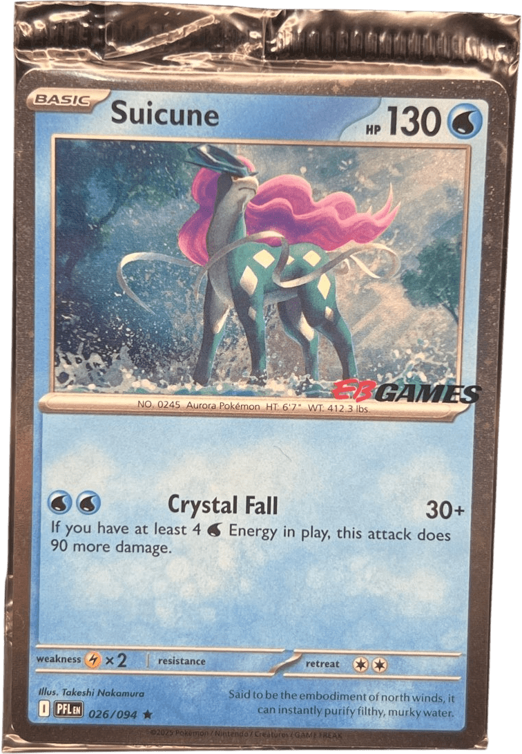 EB GAMES Suicune 026/094 Sealed - Mega Cash Sydney