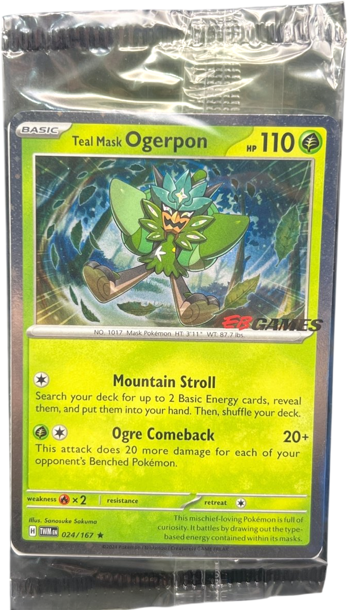 EB GAMES Teal Mask Ogerpon 024/167 Twilight Masquerade - Mega Cash Sydney