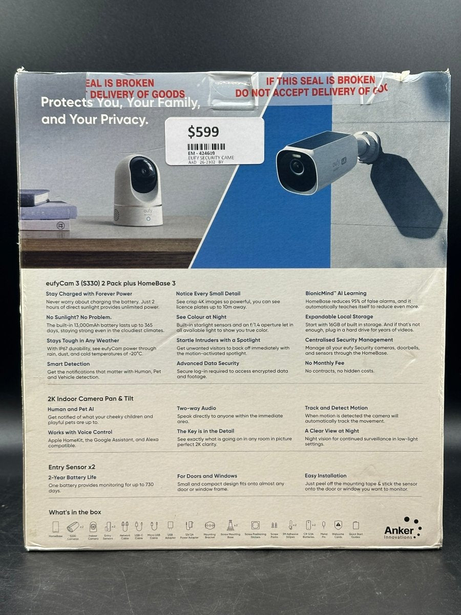 Eufy Cam 3 Indoor/Outdoor Home Security Kit - Mega Cash Sydney