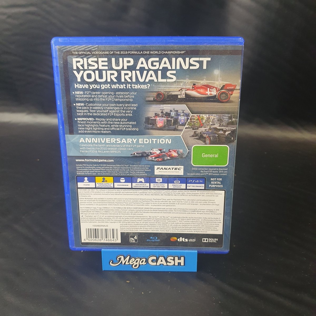 F1 2019 - Anniversary Edition - PlayStation 4/PS4 Game - Mega Cash Sydney