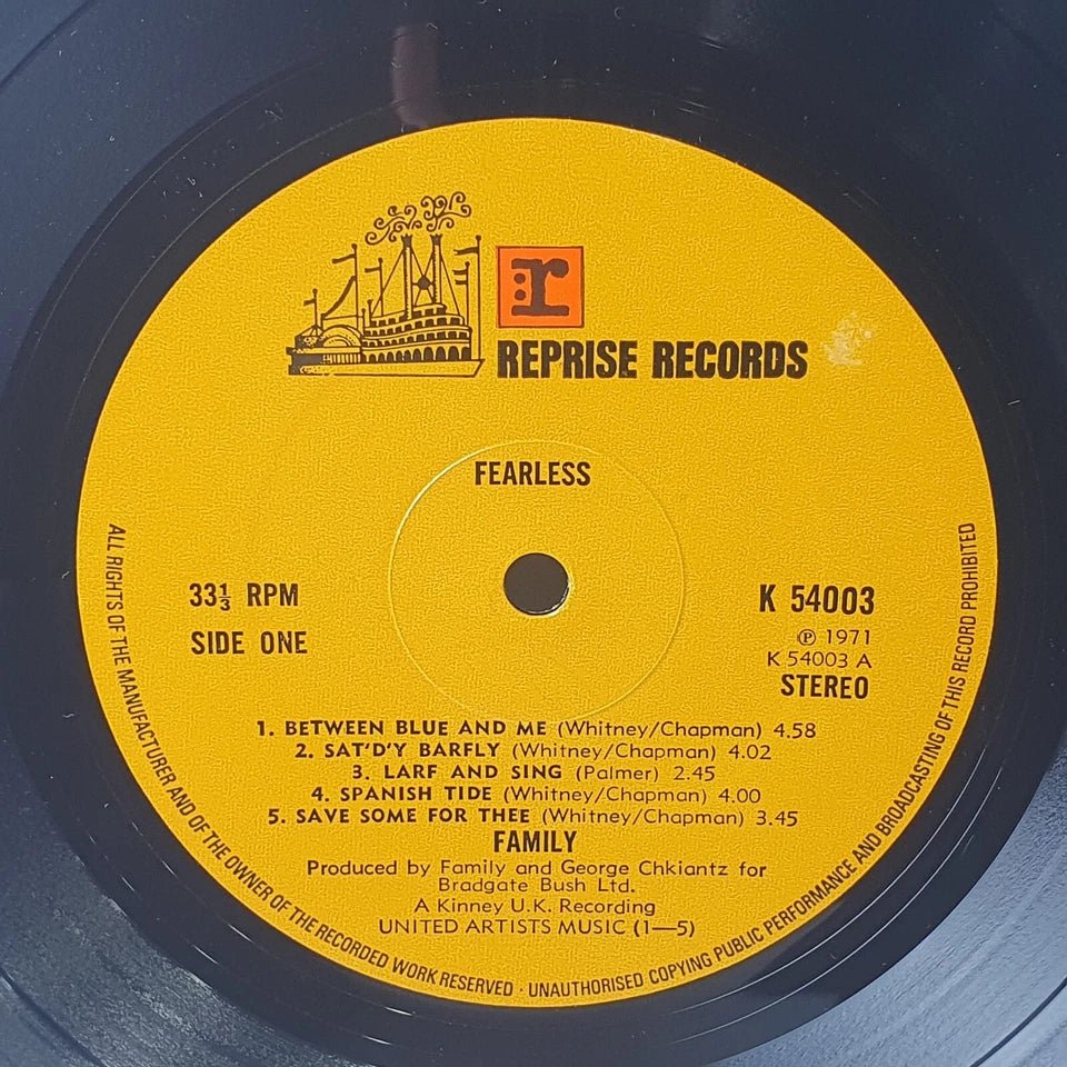 FAMILY - "Fearless" - LP RECORD - Reprise Records - K54003 - Mega Cash Sydney