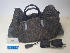 FENDI - Medium Duffle - FF Jacquard Fabric Large Bag - 7VA496AG0MF19KW - Brown - Mega Cash Sydney