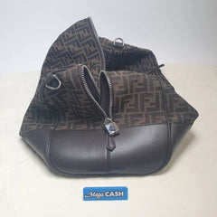 FENDI - Medium Duffle - FF Jacquard Fabric Large Bag - 7VA496AG0MF19KW - Brown - Mega Cash Sydney