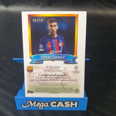 Ferran Torres F - Topps - FC Barcelona - 8/10 - Certified Autograph Issue - 2022/23 - Mega Cash Sydney
