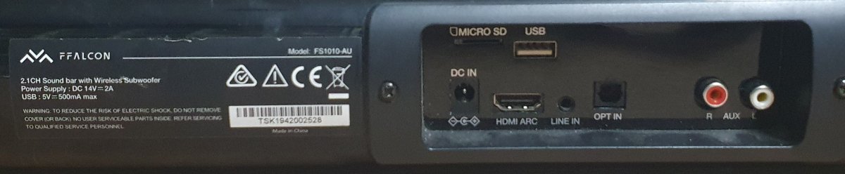 FFALCON - 2.1 CH SOUNDBAR AND WIRELESS SUB WOOFER - FS1010-AU - Mega Cash Sydney