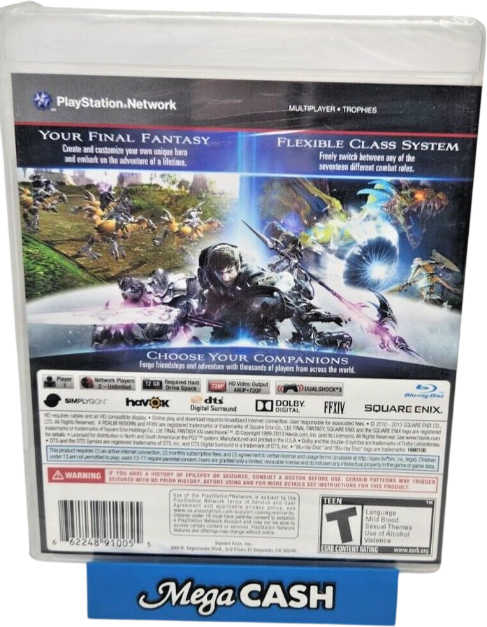 Final Fantasy XIV - A Realm Reborn - 2 - PS3 PlayStation 3 Game - NEW! Sealed - Mega Cash Sydney