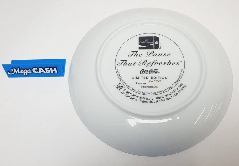 Fine Porcelain Collector - 6 x Franklin Mint Vintage Christmas plates Coca - Cola - Mega Cash Sydney
