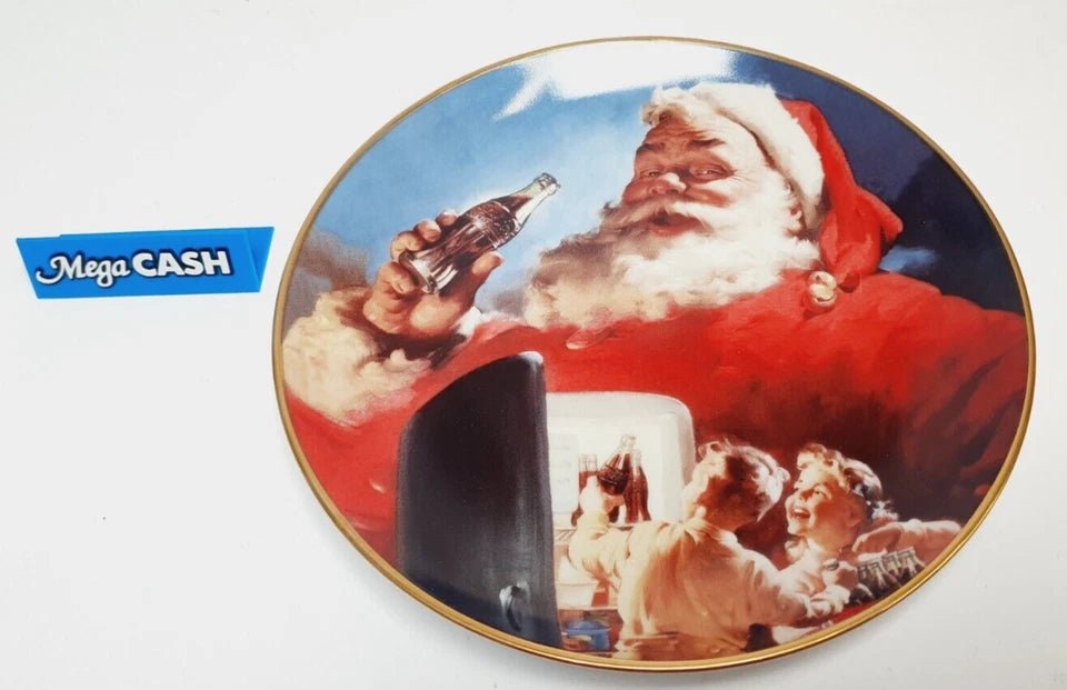 Fine Porcelain Collector - 6 x Franklin Mint Vintage Christmas plates Coca - Cola - Mega Cash Sydney