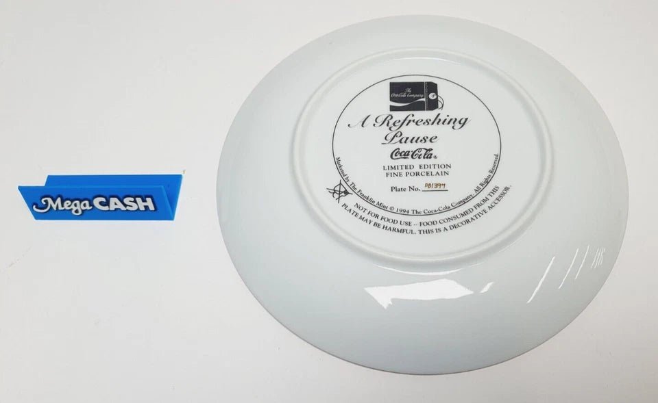 Fine Porcelain Collector - 6 x Franklin Mint Vintage Christmas plates Coca - Cola - Mega Cash Sydney