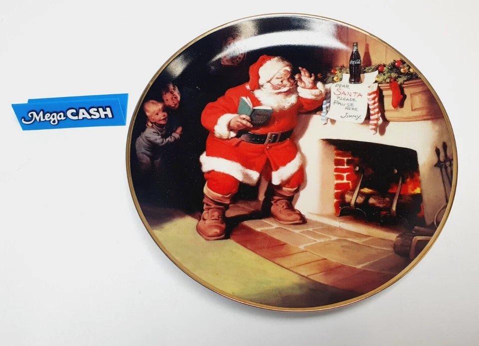 Fine Porcelain Collector - 6 x Franklin Mint Vintage Christmas plates Coca - Cola - Mega Cash Sydney