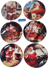 Fine Porcelain Collector - 6 x Franklin Mint Vintage Christmas plates Coca - Cola - Mega Cash Sydney