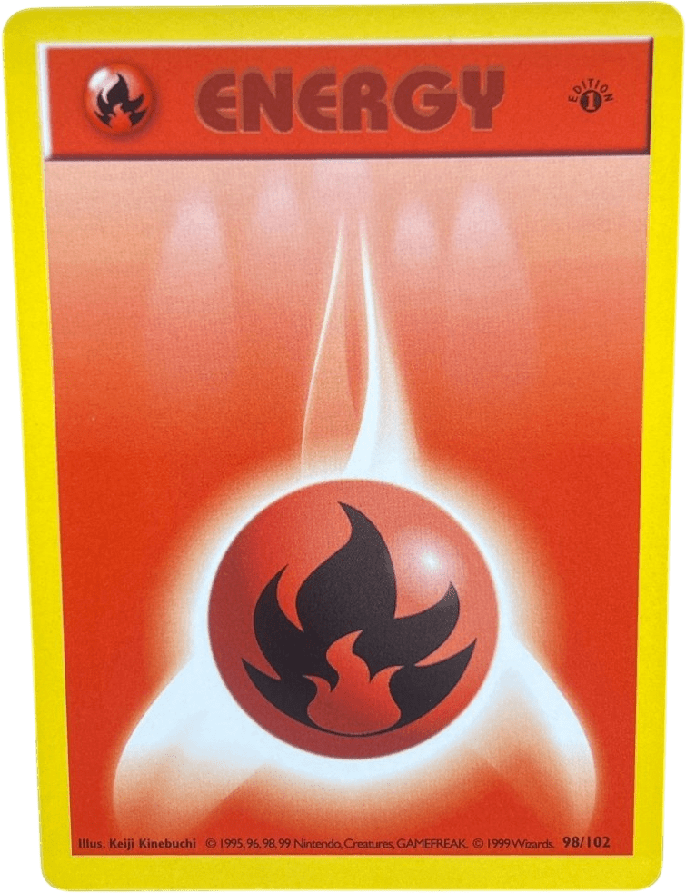 Fire Energy 98/102 1st Edition Shadowless Base Set 1999 NM - Mega Cash Sydney