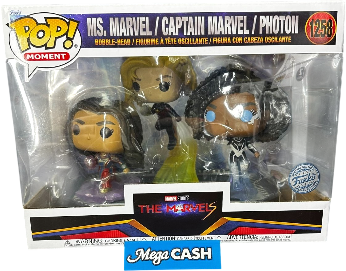 Funko Pop vinyl - MS. MARVEL / CAPTAIN MARVEL / PHOTON 1258 - Mega Cash Sydney