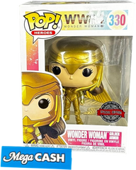 FUNKO POP WW84 WONDER WOMAN GOLDEN ARMOR 330 - Mega Cash Sydney