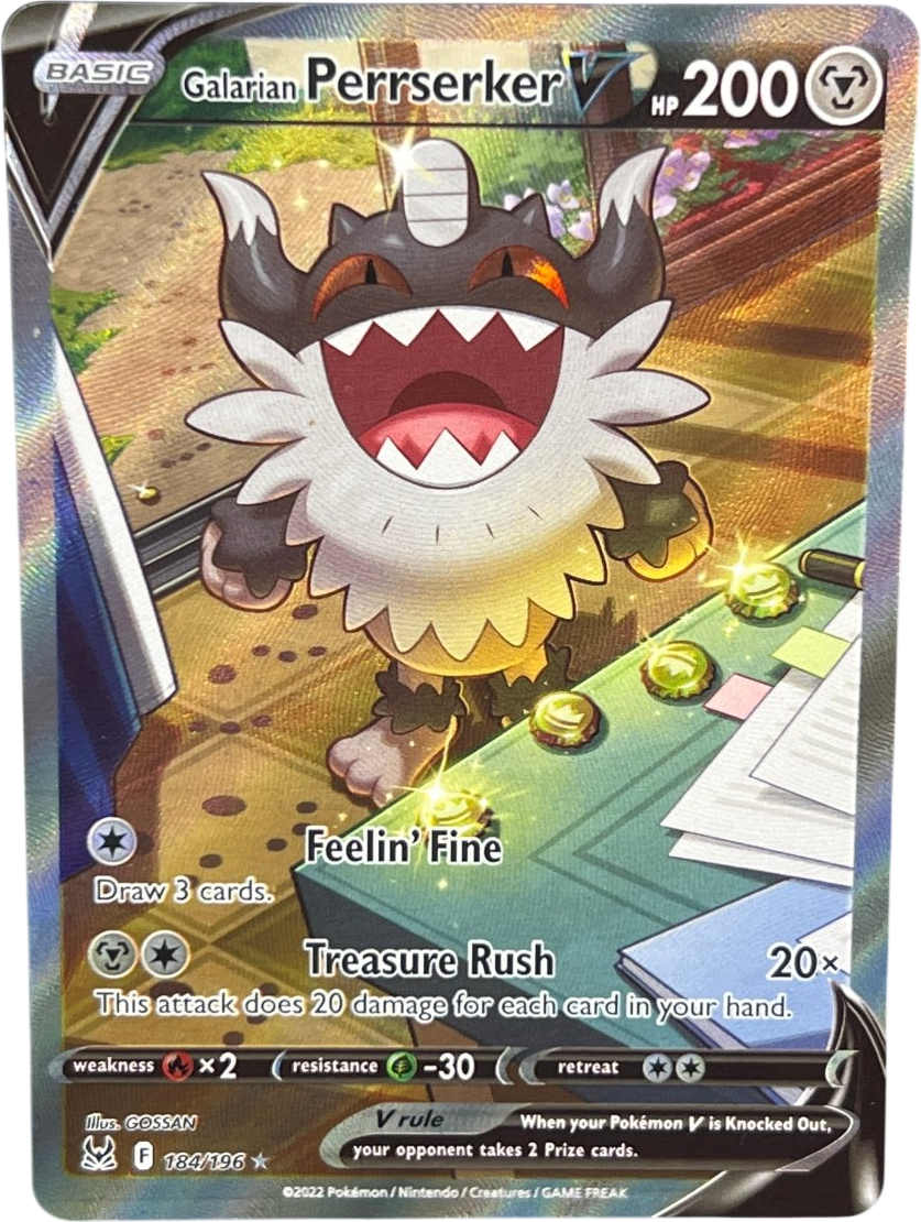 Galarian Perrserker V 184/196 Lost Origin - Mega Cash Sydney