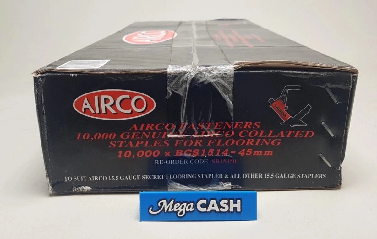 Genuine Airco - BCS1514 - 45mm - 10K - Fasteners Collated Staples for Flooring - Mega Cash Sydney