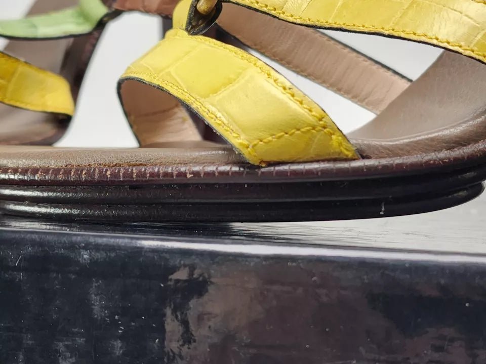 Giorgio Armani - Yellow and Green Heels / Shoes - XGDM43 - S: 9 Aus - Mega Cash Sydney