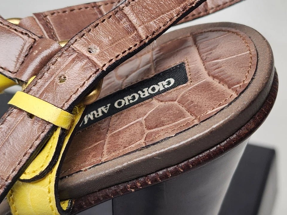Giorgio Armani - Yellow and Green Heels / Shoes - XGDM43 - S: 9 Aus - Mega Cash Sydney