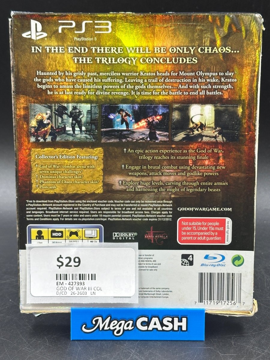 God Of War 3: Collector’s Edition - PlayStation 3/PS3 Game - Mega Cash Sydney
