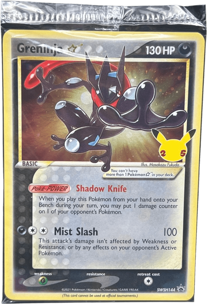 Gold Star Greninja 25TH Anniversary Promo SWSH144 - Mega Cash Sydney