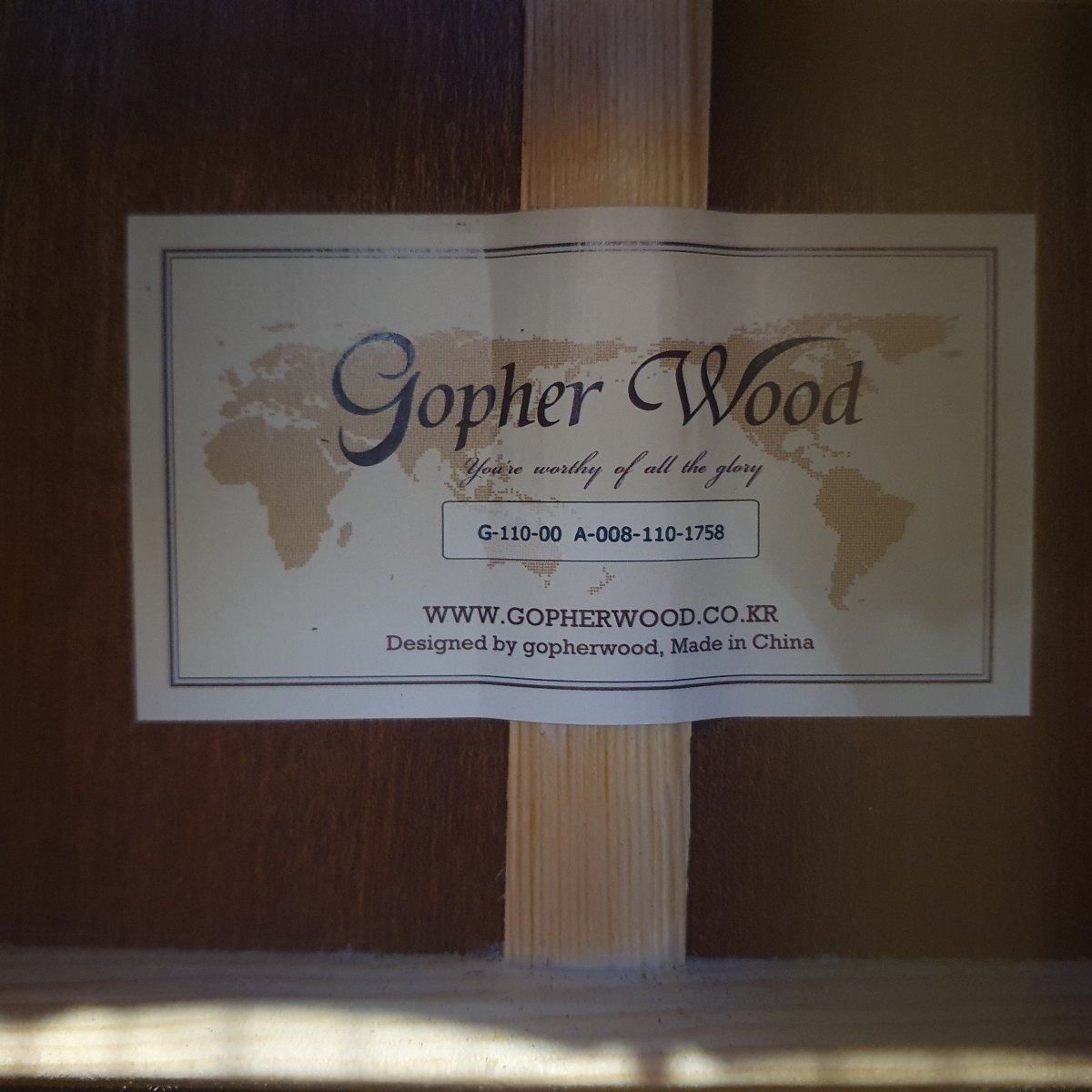 GOPHER WOOD ACOUSTIC GUITAR - G - 110 - 00 A - 008 - 110 - 1758 - Mega Cash Sydney
