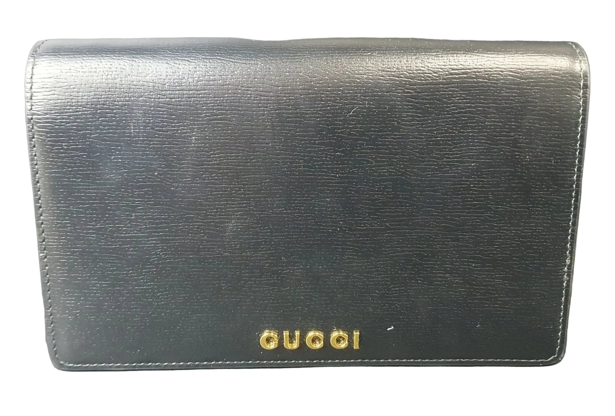 Gucci - GG Script Black Wallet & Chain (661S) - Mega Cash Sydney