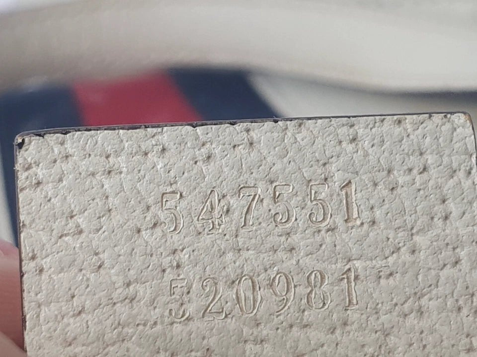 Gucci White Leather Small Ophidia Web Top Handle Tote - Mega Cash Sydney