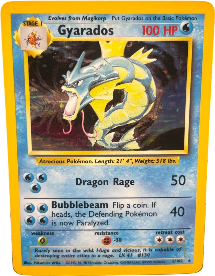 Gyarados Holo 6/102 Base set Unlimited - Mega Cash Sydney