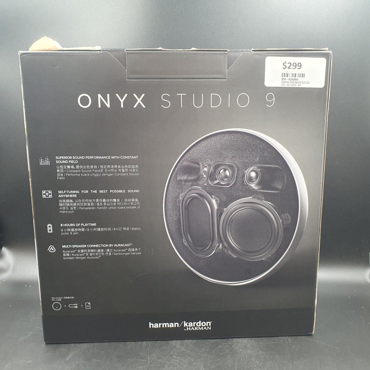 Harman Kardon - Onyx Studio 9 Wireless Speaker - Black HKOS9BLKAS - Mega Cash Sydney