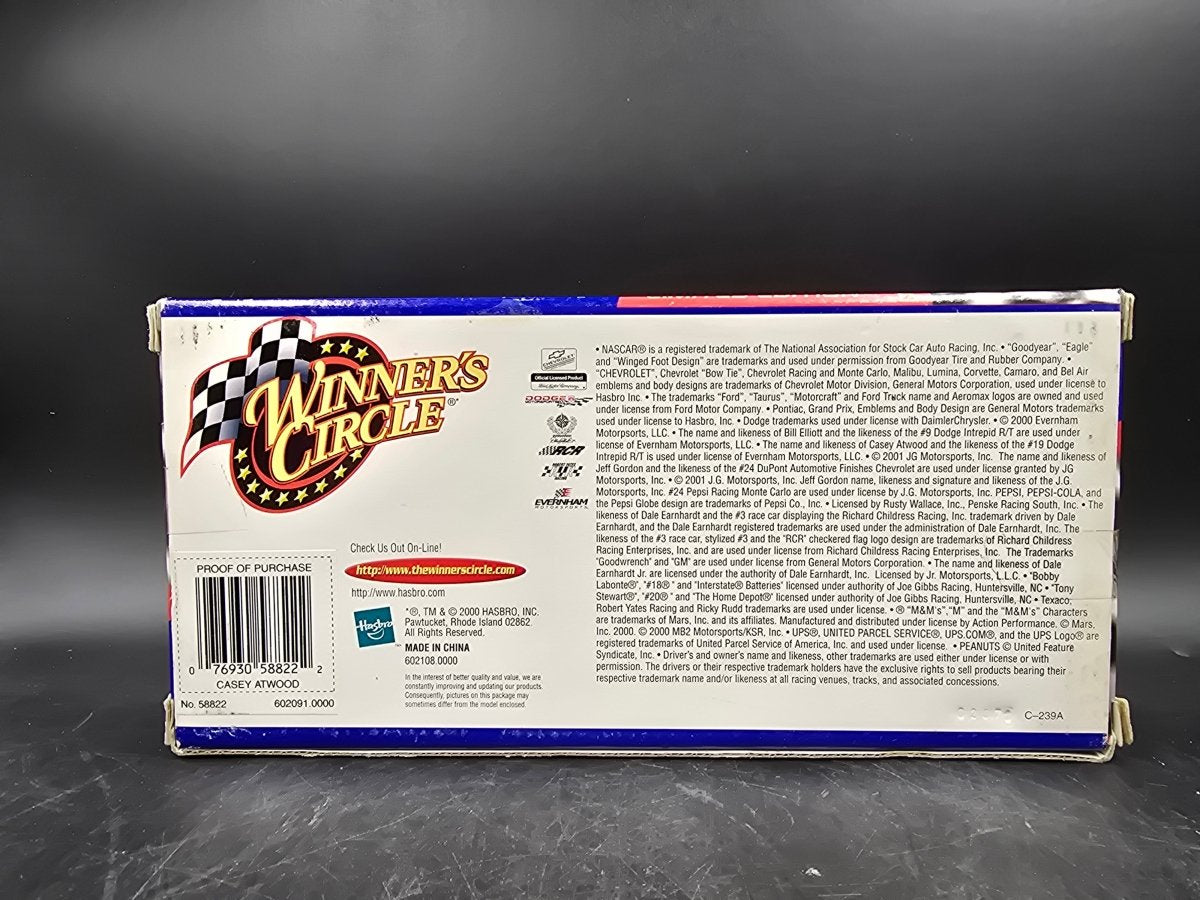Hasbro - Winner's Circle - NASCAR - 1/24 Scale - Casey Atwood - Dodge 19 - Mega Cash Sydney