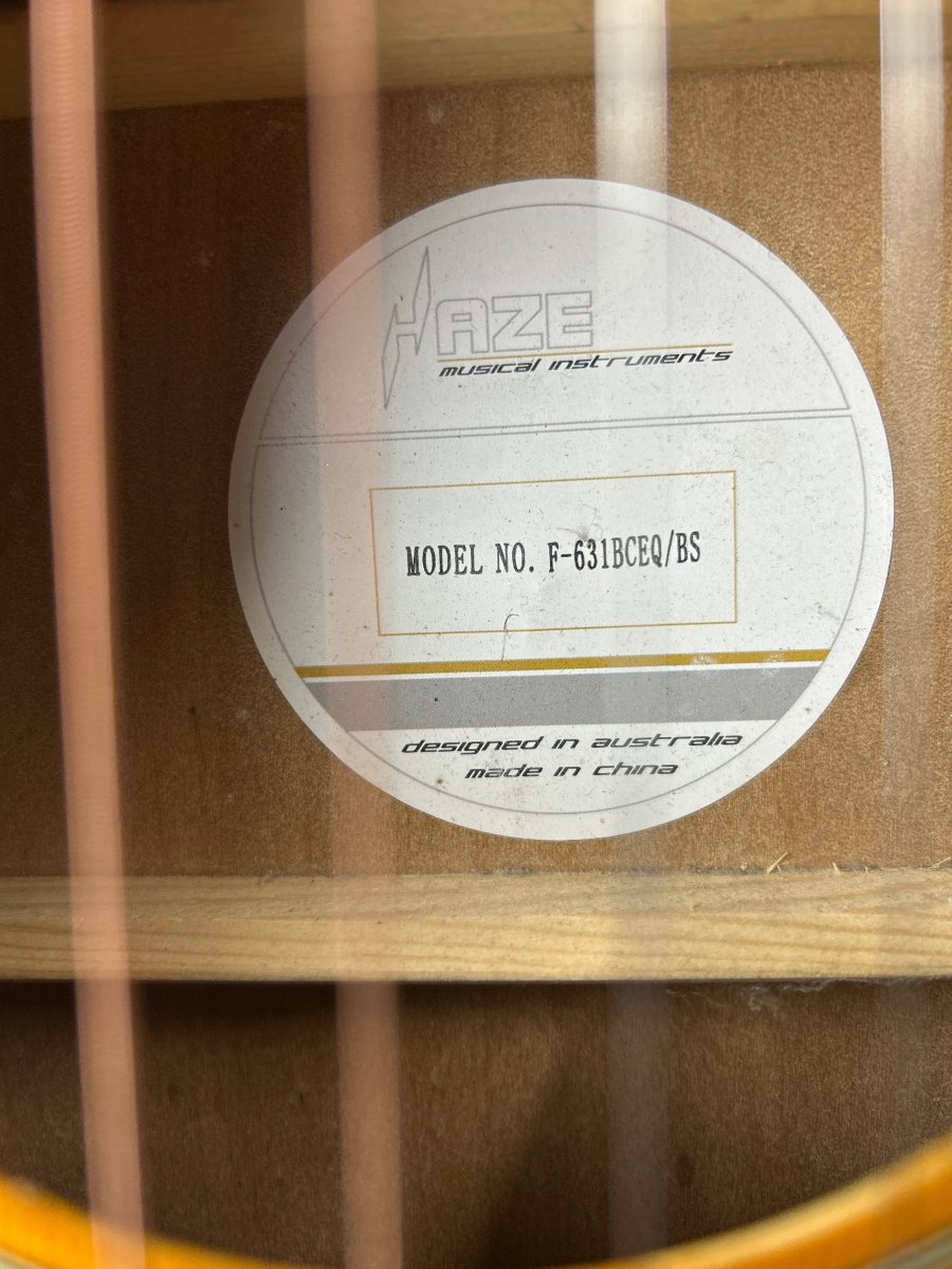 HAZE 6-String Acoustic Guitar - F-631BCEQ - Mega Cash Sydney