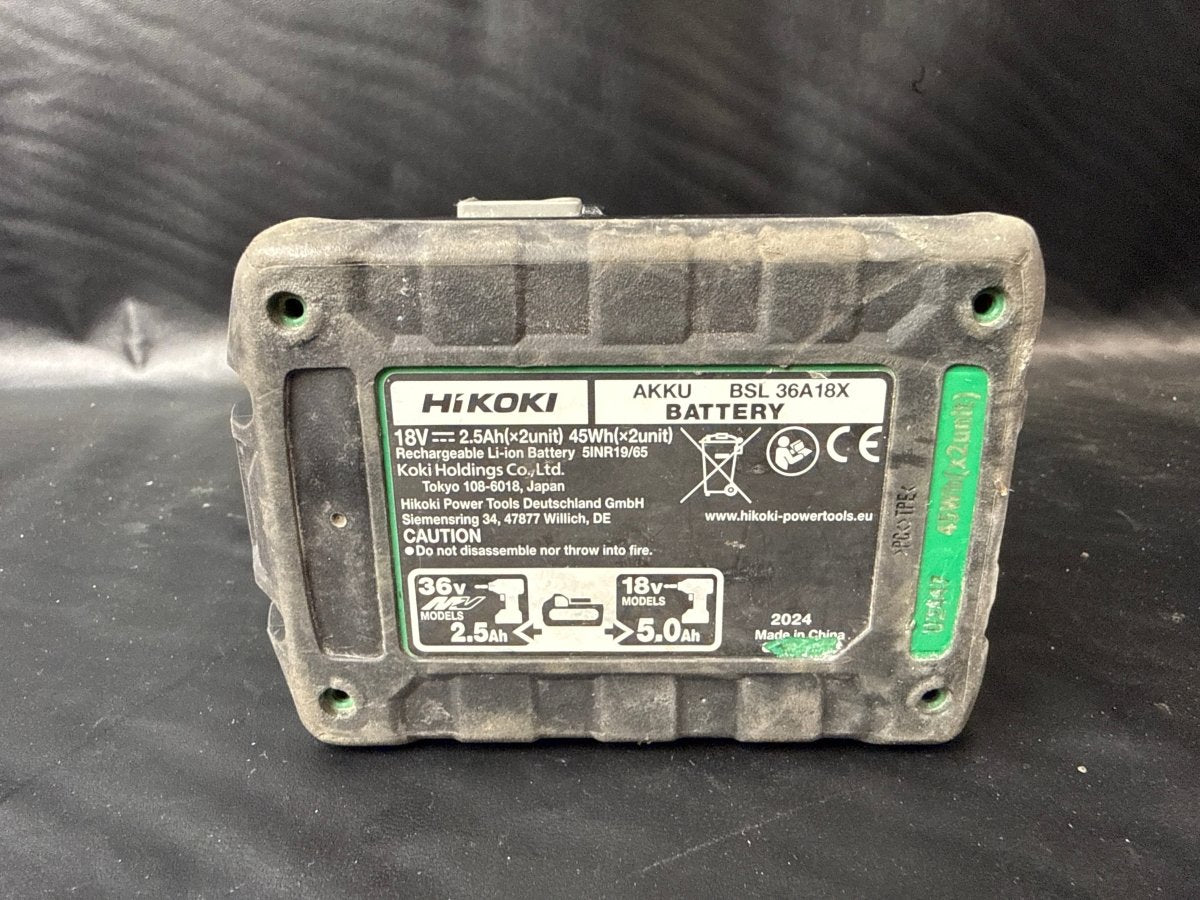 Hikoki 18V/36V Multivolt 2.5/5.0Ah Lithium-Ion Battery - BSL36A18X - Mega Cash Sydney