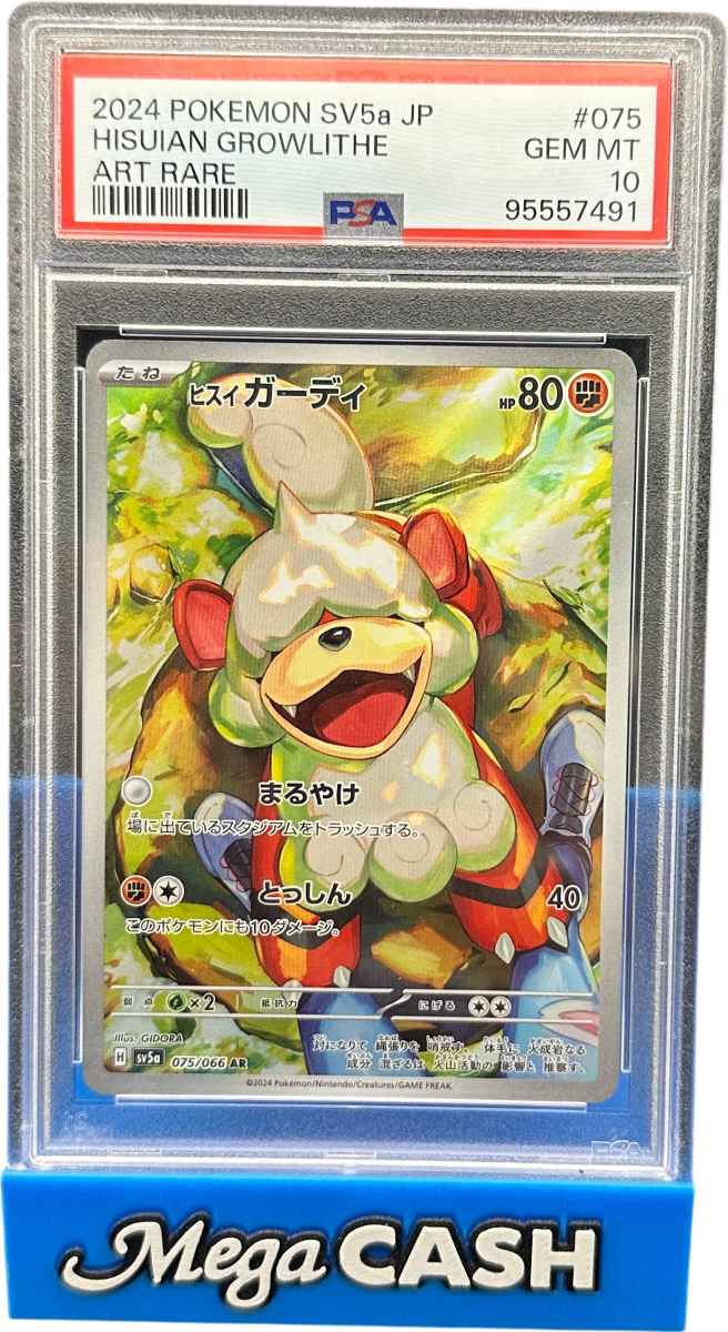 Hisuian Growlithe Art Rare - Crimson Haze - PSA GEM MT 10 - Mega Cash Sydney