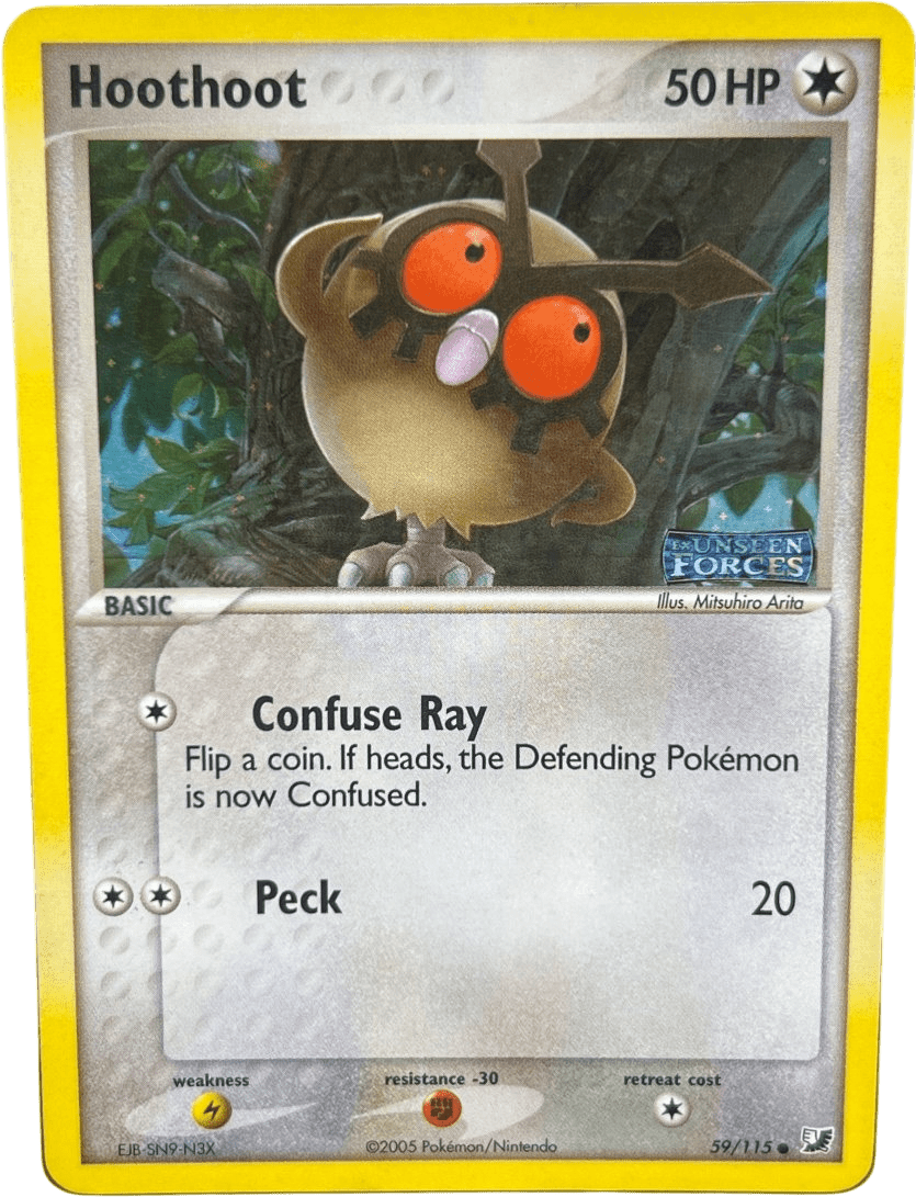 Hoothoot 59/115 Ex Unseen Forces - Mega Cash Sydney