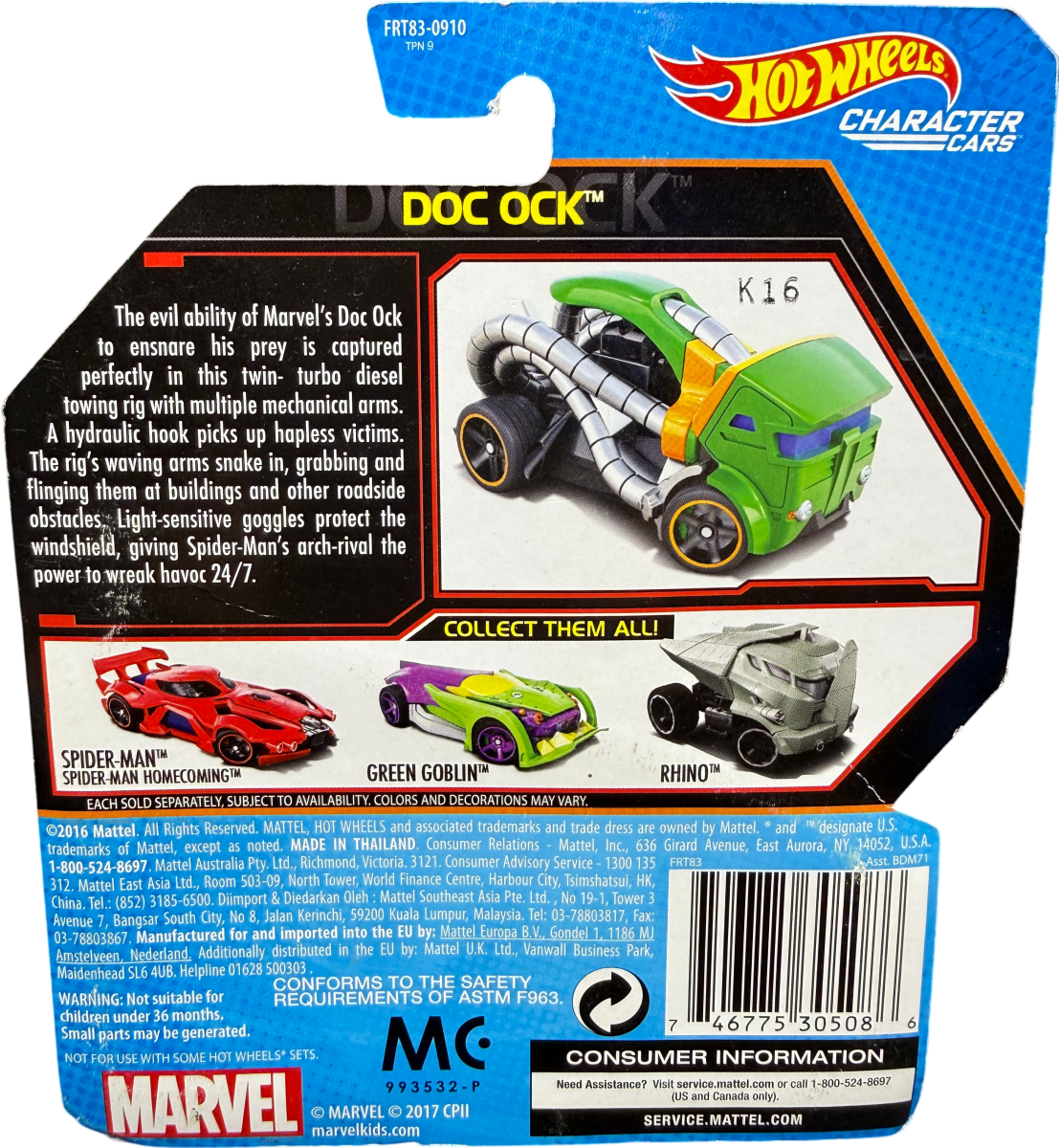 Hot Wheels Character Cars - Marvel: Doc Ock - Mega Cash Sydney