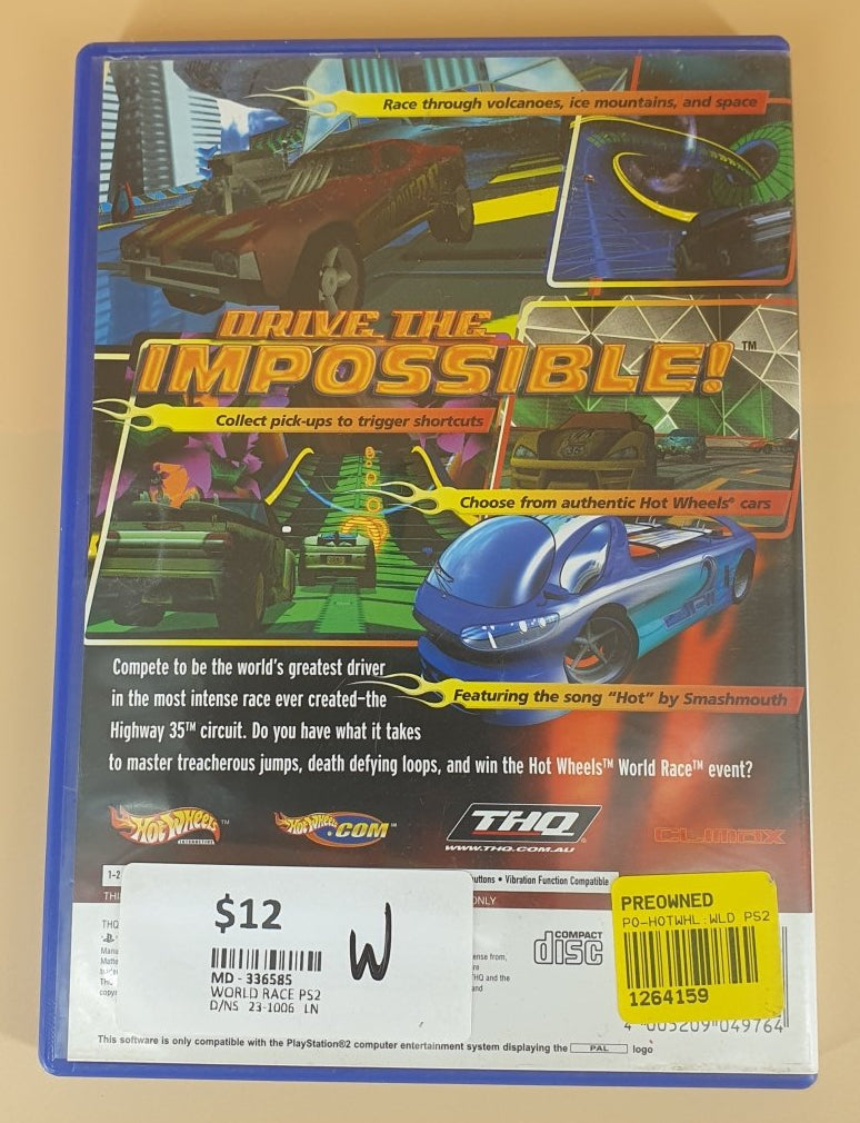 Hot Wheels Interactive - World Race - Playstation 2/PS2 Game - Mega Cash Sydney