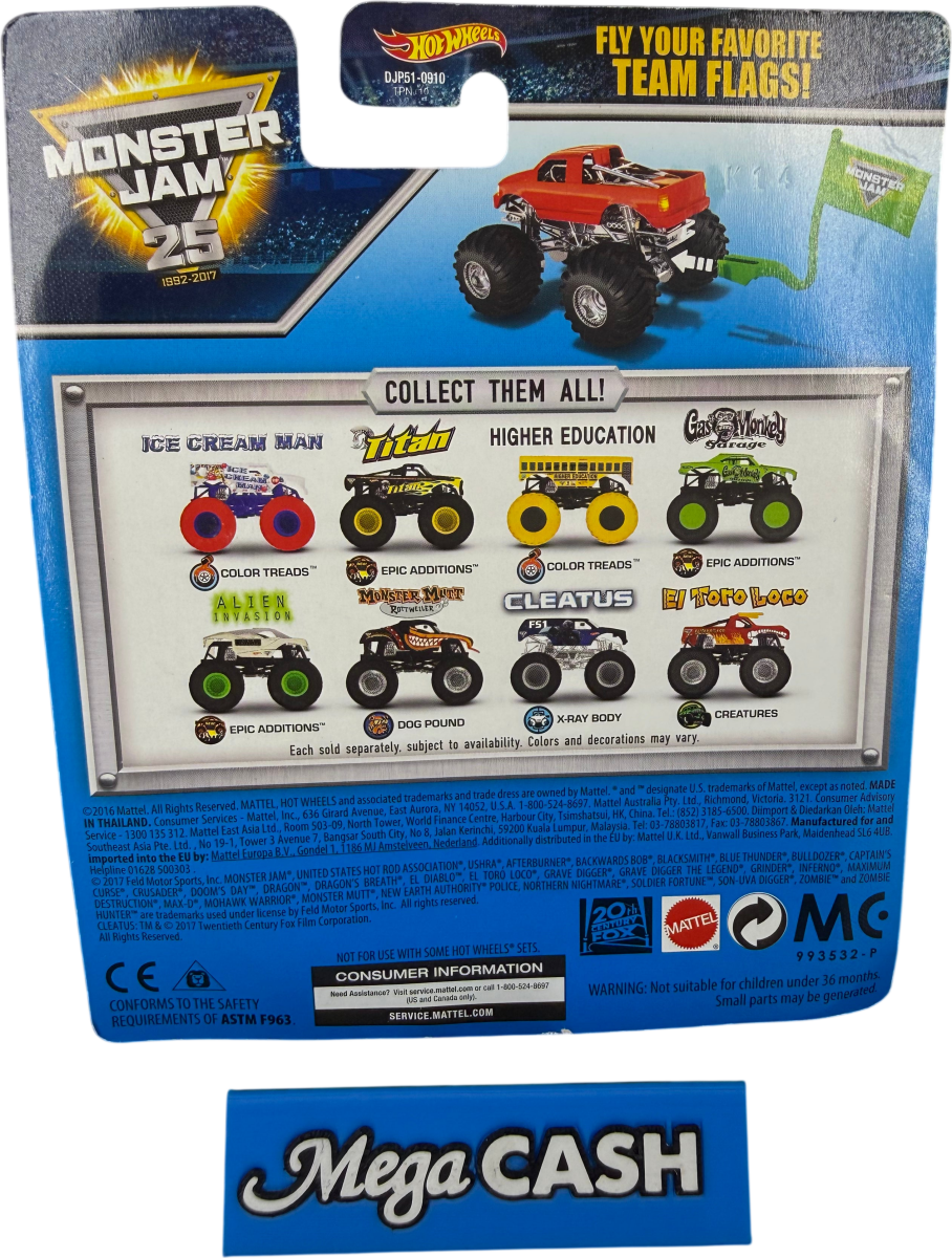 Hot Wheels Monster Jam - Gas Monkey Garage - Epic Additions 1/10 - 25th Anniversary - Mega Cash Sydney