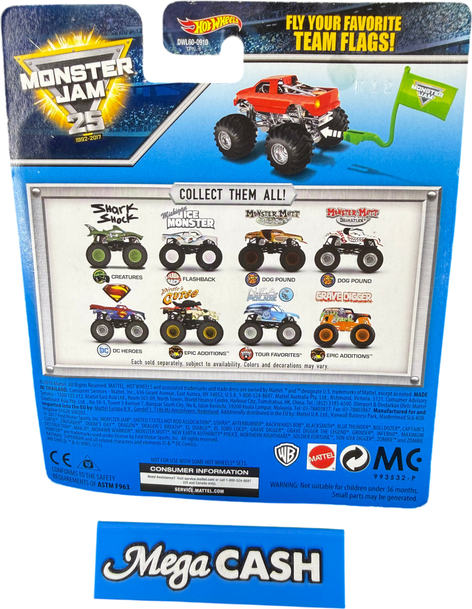 Hot Wheels Monster Jam - Ice Monster - Flashback 3/6 - 25th Anniversary - Mega Cash Sydney