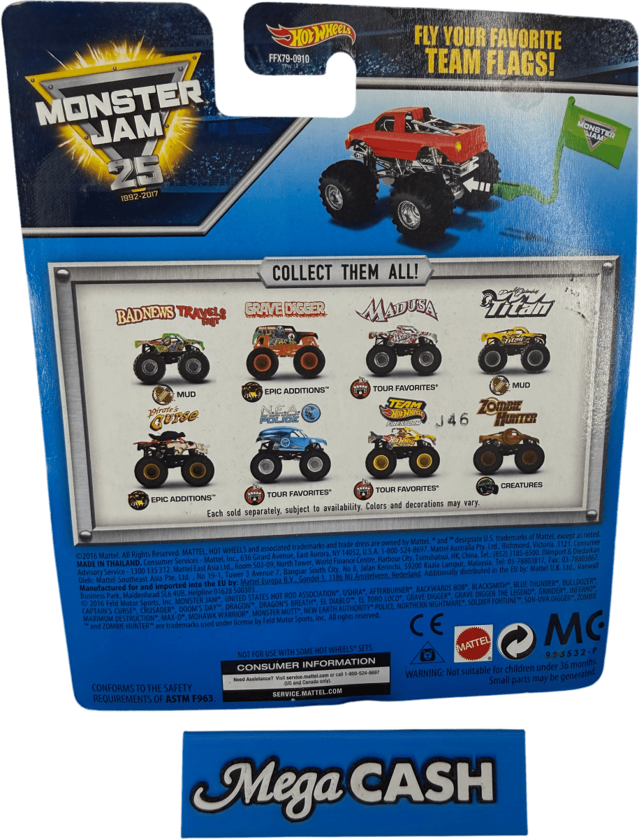 Hot Wheels Monster Jam - Madusa - Tour Favourites 3/10 - 25th Anniversary - Mega Cash Sydney