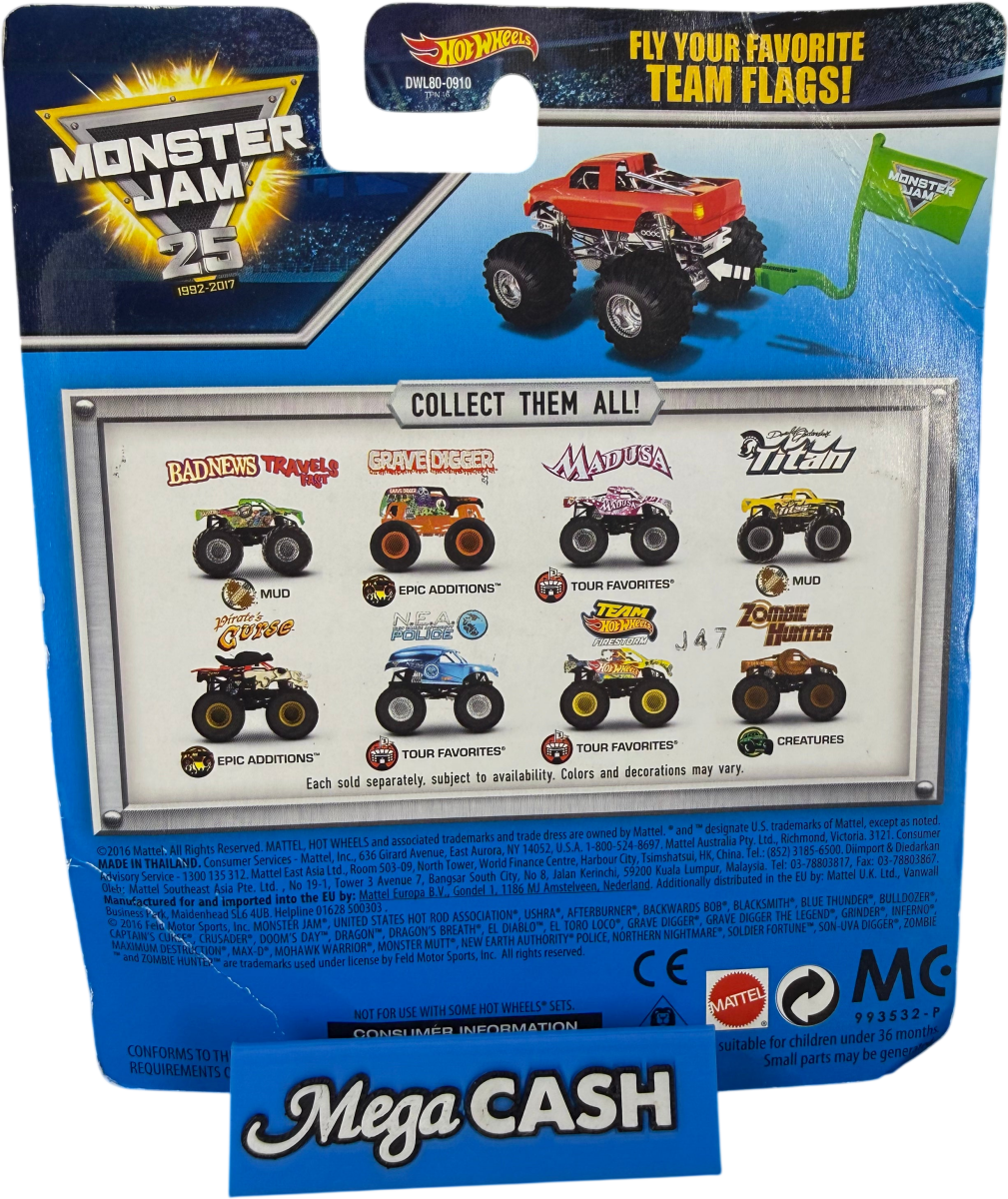 Hot Wheels Monster Jam - Pirate’s Cruise - Epic Additions 4/10 - 25th Anniversary - Mega Cash Sydney