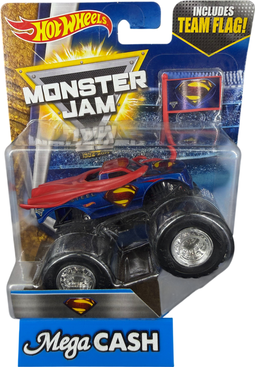 Hot Wheels Monster Jam - Superman - DC Heroes 1/2 - 25th Anniversary - Mega Cash Sydney