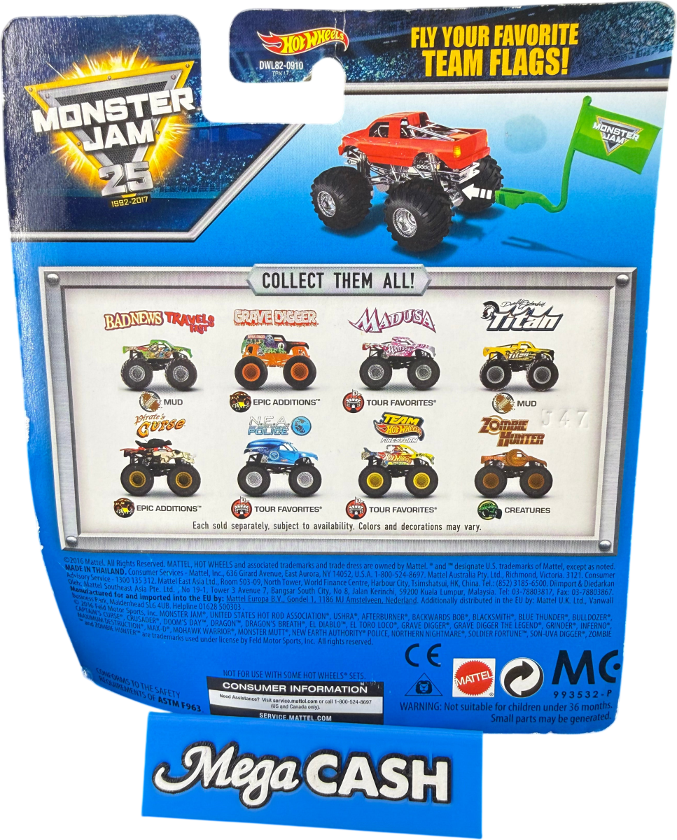Hot Wheels Monster Jam - Team Hot Wheels Firestorm - Tour Favourites 4/10 - 25th Anniversary - Mega Cash Sydney
