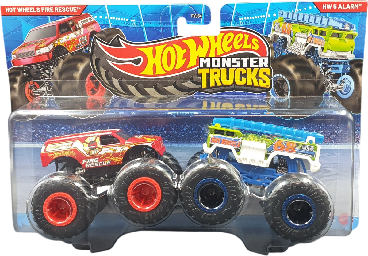 Hot Wheels Monster Trucks 2 Pack 2026 - Fire Rescue & HW 5 Alarm - Mega Cash Sydney
