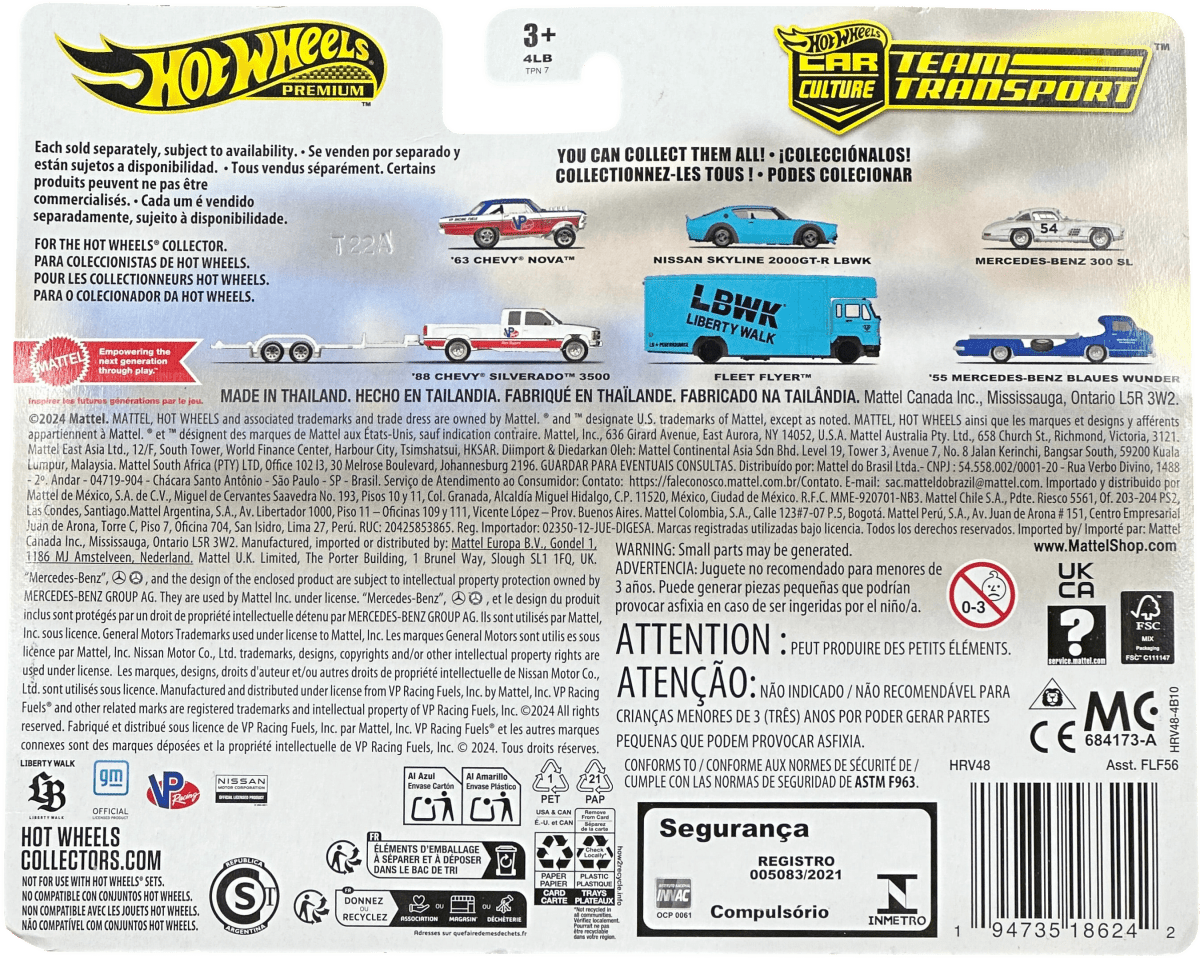 Hot Wheels Premium - 1:64 Car Culture Team Transport - ‘55 Mercedes - Benz Blaues Wunder - Mega Cash Sydney