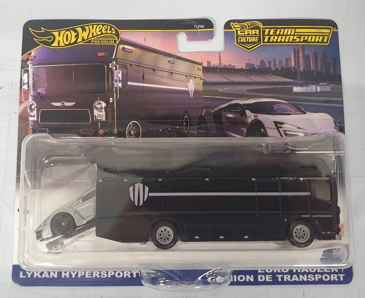 Hot Wheels Premium 1:64 Car Culture Team Transport Toyota Lykan Hypersport / Euro Hauler - Mega Cash Sydney