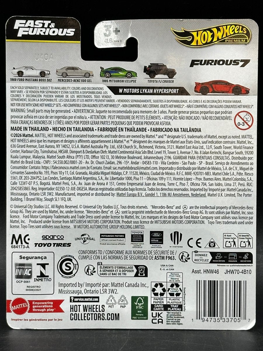 Hot Wheels Premium - Fast & Furious - W Motors Lykan Hypersport - Mega Cash Sydney