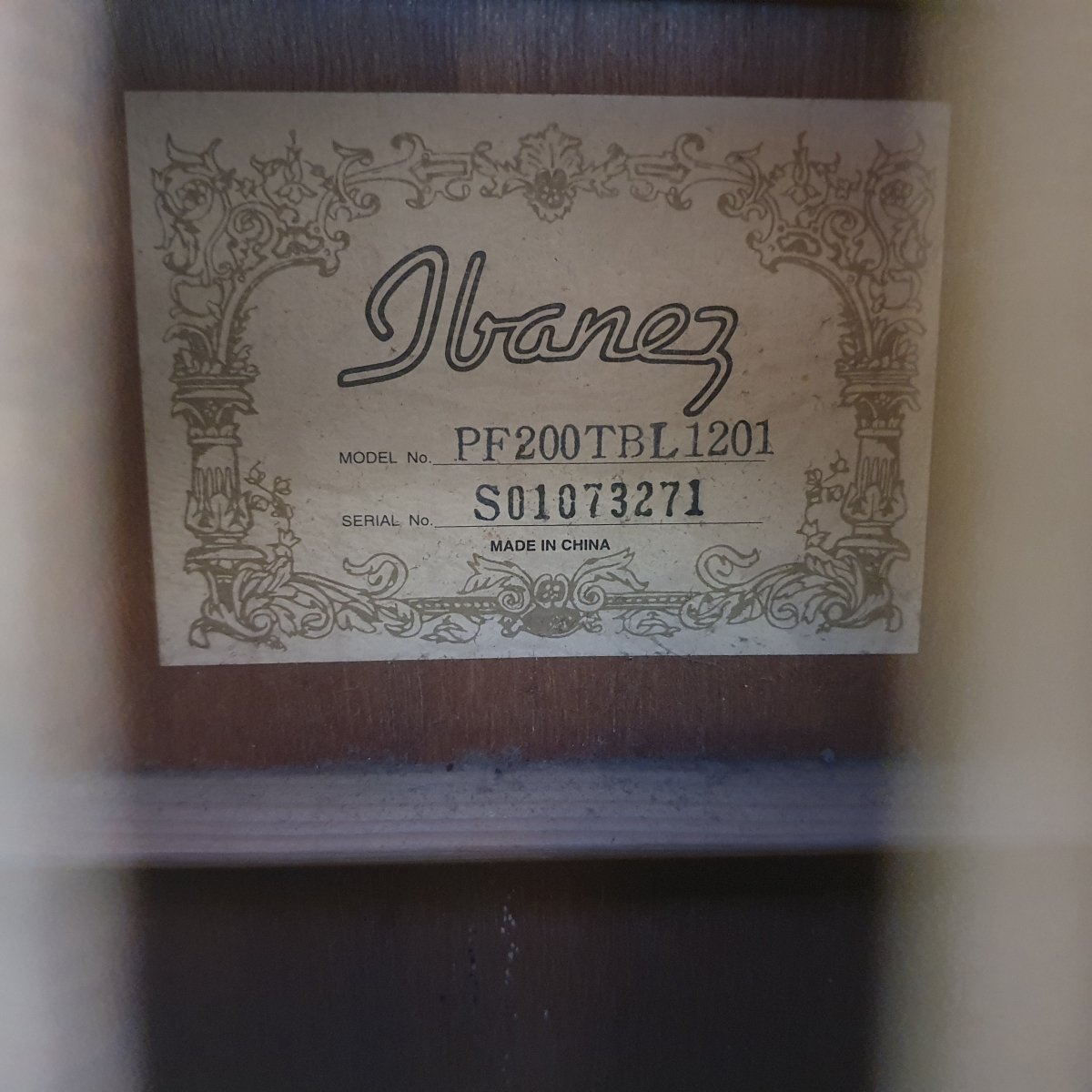 IBANEZ ACOUSTIC GUITAR - PF200TBL1201 - Mega Cash Sydney